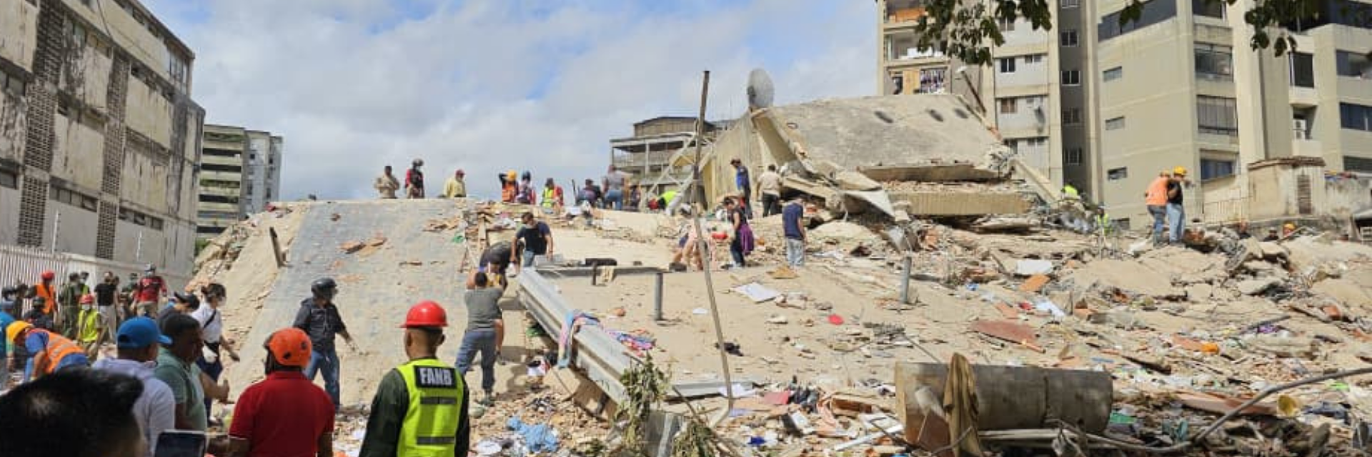 A scene of earthquake destruction in Venezuela