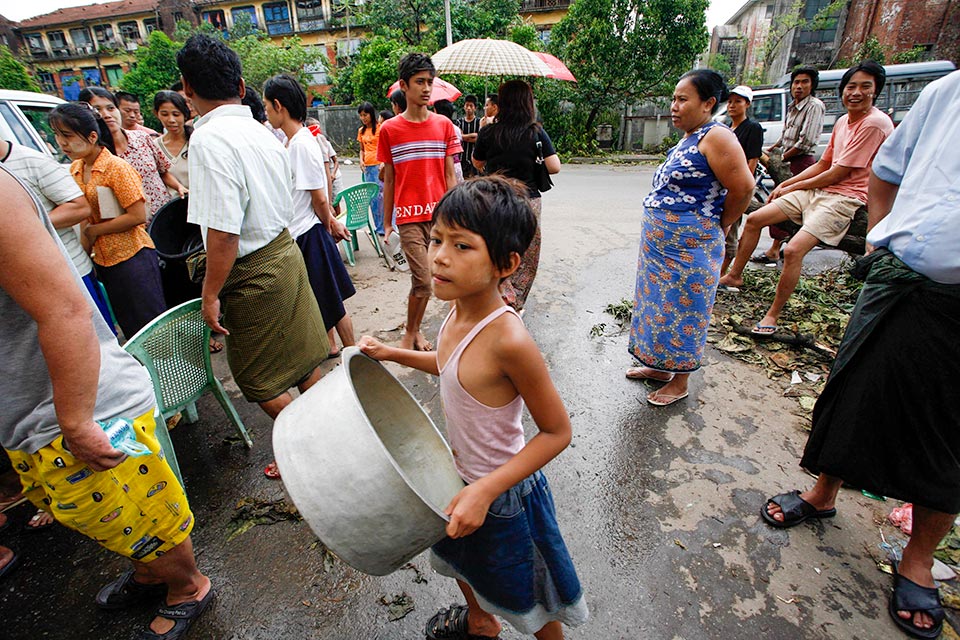 The Humanitarian Coalition launched an appeal for Cyclone Nargis in 2008