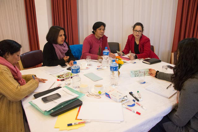 Participants in the Humanitarain Coalition's review of the Nepal earthquake response