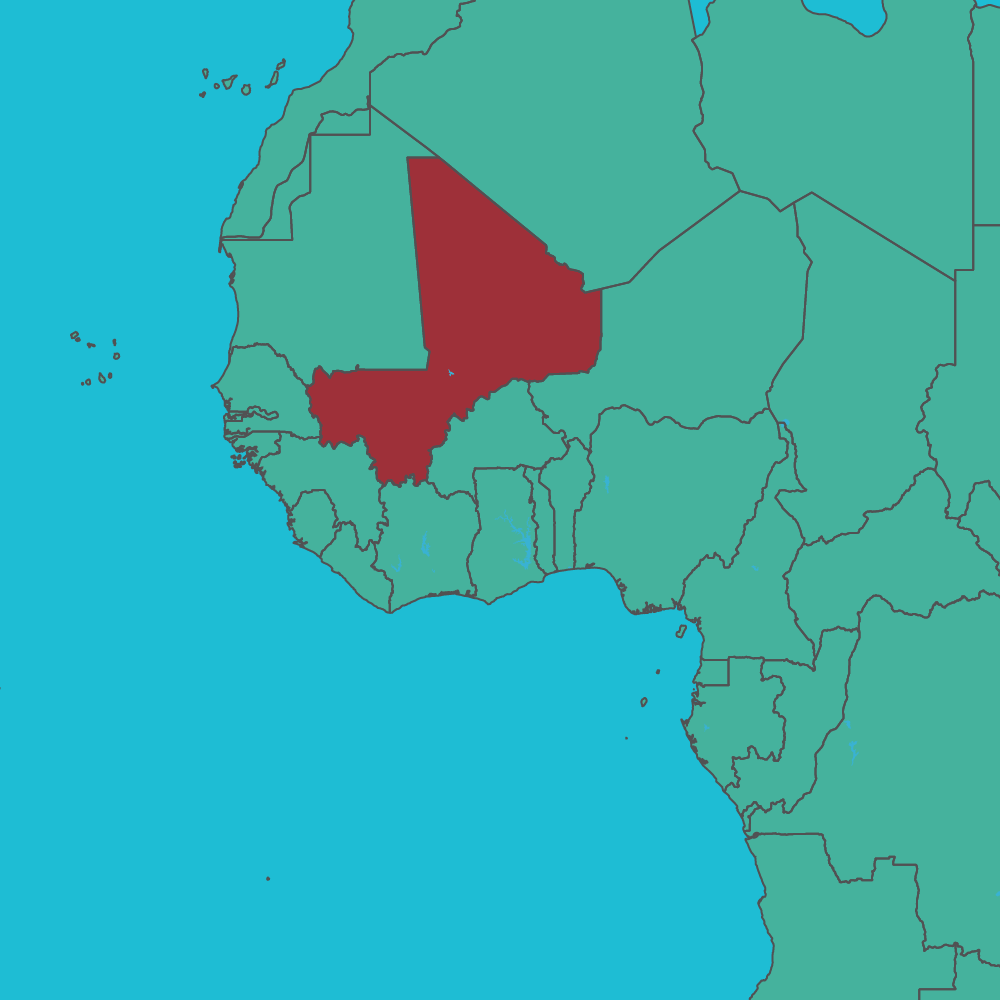 map of Mali in Africa