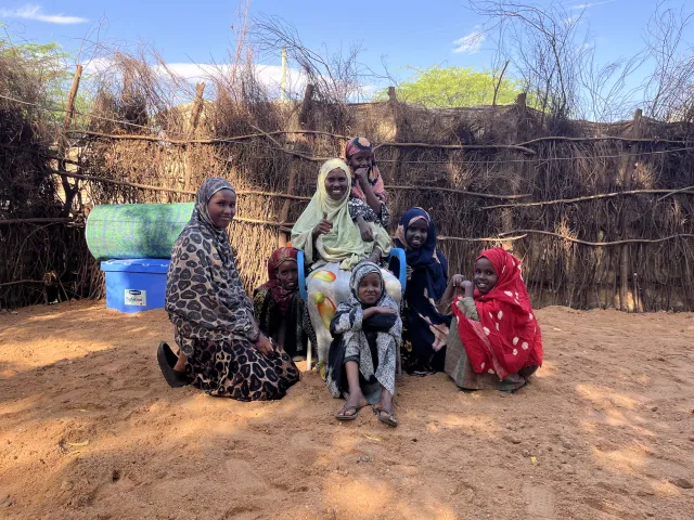 Marwa with her daughters and granddaughters
