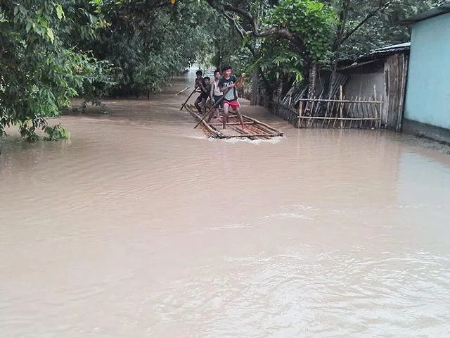 Floods in Assam province India in 2016