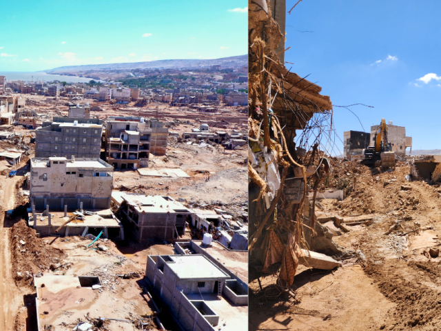 scale of devastation caused by the floods in Libya