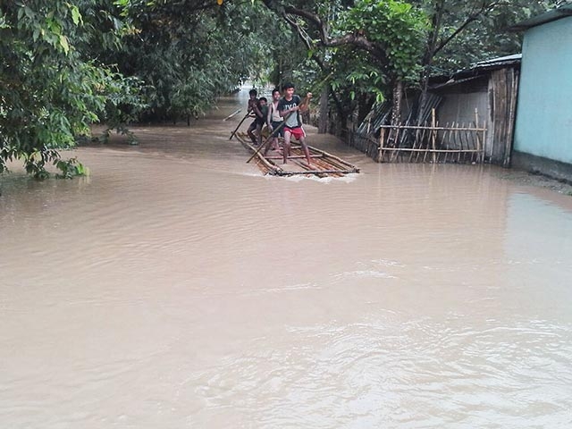 Floods in Assam province India in 2016