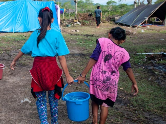Kids in Indonesia after earthquake hit the country
