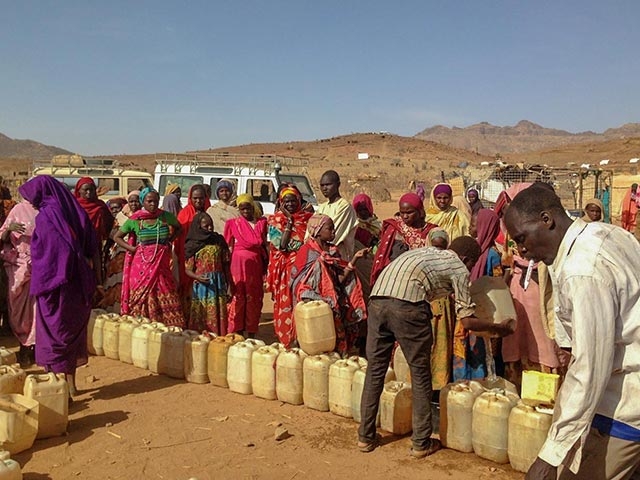 People displaced in Sudan
