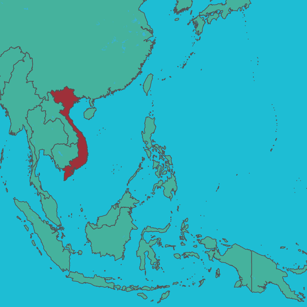 map of Vietnam in Asia
